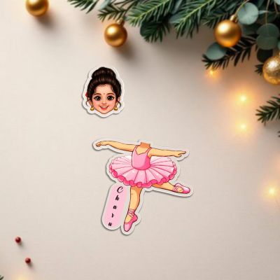 Personalized Ballerina Dancer Bobblehead Caricature Standee Fun Car Dashboard Accessory Birthday Gift for Girls & Dance Lover Decorative for Study Table Solar Powered Moving Head